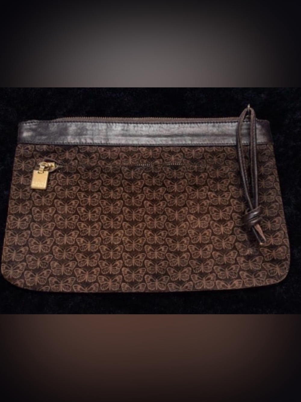 Bottega Veneta Brown Leather Zip Pouch